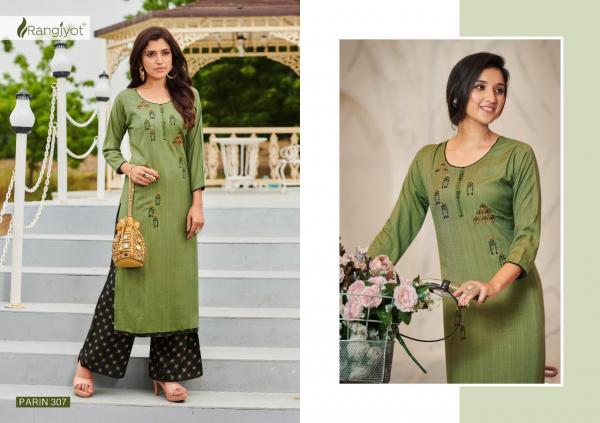 Rangjyot Parin 3-Rayon-Kurti-With-Plazzo